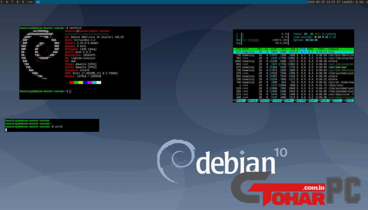 Debian 9 Xfce Custom