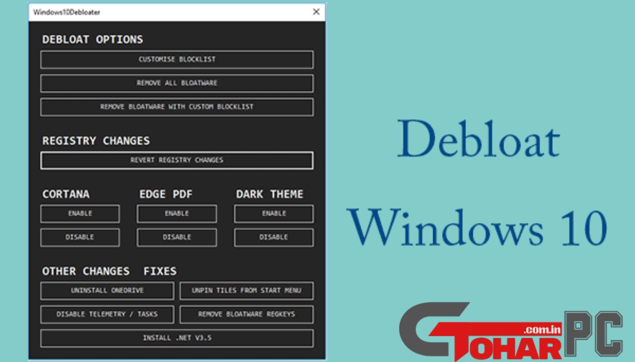Windows 10 Debloater